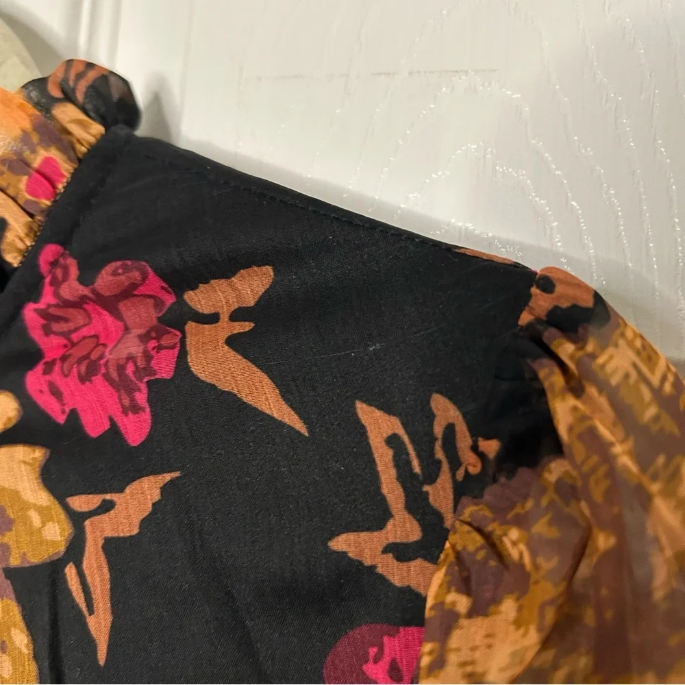 Anthropologie Porridge Puff-Sleeved Floral Mini Dress - Picture 9 of 16